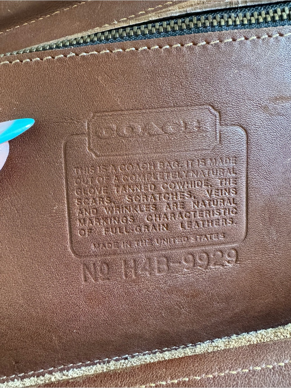 Vintage Coach Barclay Leather XL tote bag in Saddle Brown - Picture 3 of 16